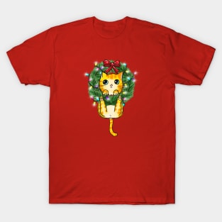 Funny Christmas Cat - Merry Catmas T-Shirt